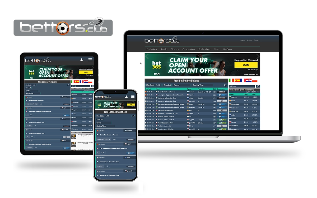 Bettors.Club on web and app